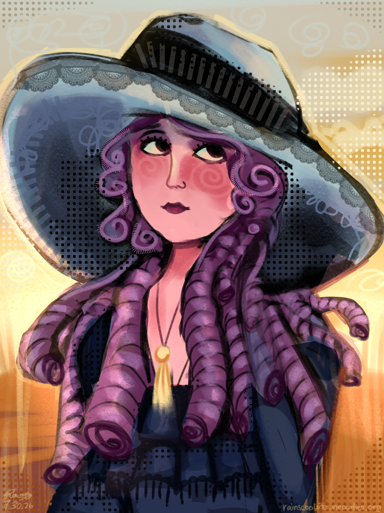 1910s lady, vaguely based on mary pickford